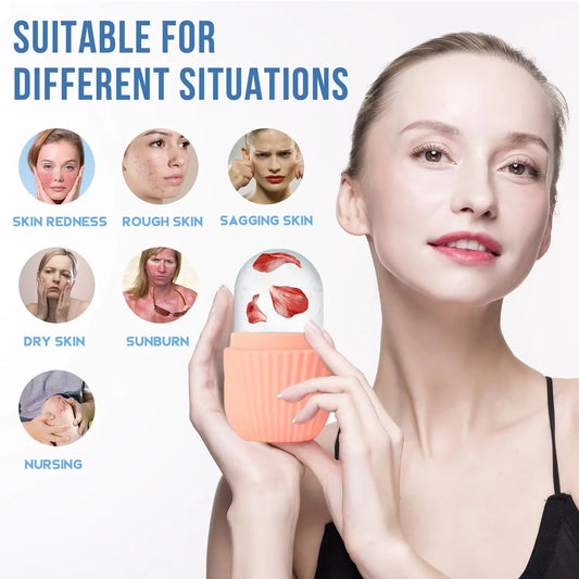 bellisse ™1/3PCS Ice Face Roller Stainless Steel Gua Sha