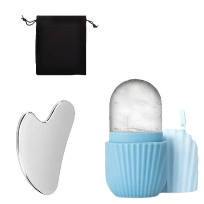 bellisse ™1/3PCS Ice Face Roller Stainless Steel Gua Sha